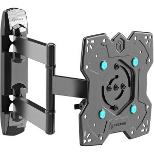 Support Mural Tv 90 Degrés Rotation Pour 32"" - 65"" Ecran, Accroche Television Mural Poids De 41 Kg - Bras Television Mural Vesa 100X100 - Vesa 400X400/Fixation Tv Murale Rotation M4R-B Noir - Neuf