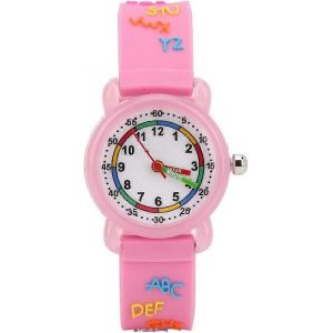 Montre De Dessin Animé Pour Enfants,Motif De Lettre,Étanche Pour Enfants,Montre-Bracelet,Sangle Pu,Montre-Bracelet - Neuf