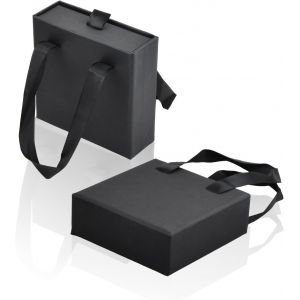 Tianyi-Bo&icirc;te Cadeau De Bijoux 2 Pcs, 9x9x3,2cm Pr&eacute;sentoir &Agrave; Bijoux En Papier Bo&icirc;te Cadeau, Petites Bo&icirc;te &Agrave; Bijoux Cadeaux Extensibles Pour Collier Boucles D'oreilles Bague Rangement De Bijoux, Noir - Neuf