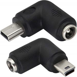 90 Degr&eacute;s Usb Mini Adaptateur D'Alimentation Dc &Agrave; Angle Droit Mini Usb M&acirc;le Vers Dc 5,5X2,1 Mm Connecteur Pour Barillet Mini Usb 5V Mini Dispositif Chargement Usb Connecteur(2Pack[CHA8221833] - Neuf