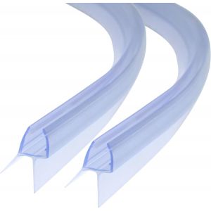 Joint de douche incurvé 2x50 cm,Joint de rechange pour porte de douche de 6 mm/7 mm/8 mm d'épaisseur,Protection contre les chocs pour baignoire et douche ronde,Douche quart de cercle - Neuf