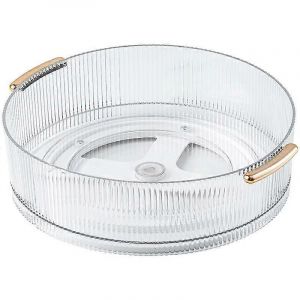 Plateau De Rangement En Plastique Rotatif Boîte De Rangement Cosmétique Organisateur De Maquillage Paniers De Rangement Organisateur De Cuisine Plateau De Service360 Degrés - Neuf