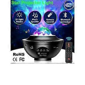 Projection De Ciel Étoilé, Lampe Usb Bluetooth Avec Musique, Effet De Vaguelettes D'eau Rotatives, Projecteur Laser Pour Une Ambiance Nocturne Et Apaisante Dans La Chambre. - Neuf