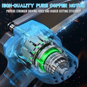 Mini tron&ccedil;onneuse de 6 pouces (environ 15,2 cm), l&eacute;g&egrave;re tron&ccedil;onneuse sans fil portative aliment&eacute;e par batterie convient &agrave; la Coupe du bois, &agrave; la taille des arbres, au jardinage, aux meilleurs cadeaux - Neuf