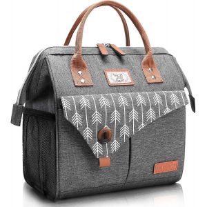 Sac à déjeuner isotherme pour femme-pour le travail-Gris,10 L - Neuf
