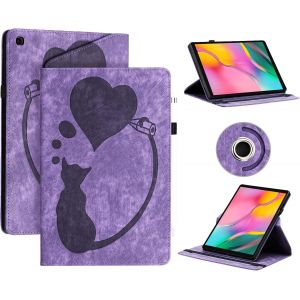 &Eacute;tui Coque Pour Samsung Galaxy Tab A 10.1 Pouces 2019 T510 T515- &Eacute;tui En Cuir Pu Avec Fonction Support/Portefeuille Coque Tablette Galaxy Tab A (Violet) - Neuf