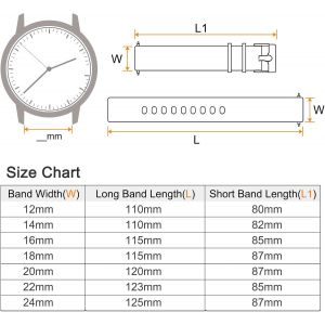 Bracelet De Montre Mm Largeur Souple D&eacute;gagement Rapide Remplacement Montre Bande Avec Boucle Pour Homme Femme - Neuf
