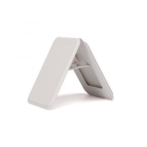 Porte-carte magn&eacute;tique pour t&eacute;l&eacute;phone compatible avec Apple MagSafe - &Eacute;tui support en cuir PU Blanc - Neuf
