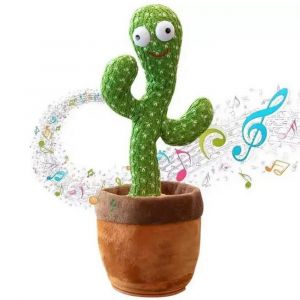 Cactus dansant et chantant pour enfants - Peluche interactive avec Bluetooth et fonction d&eacute;coration int&eacute;rieure - Neuf