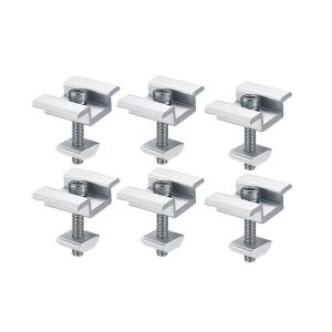 Lot de 8 supports de montage pour panneaux solaires,extr&eacute;mit&eacute; centrale,pour module solaire PV 30 m - Neuf