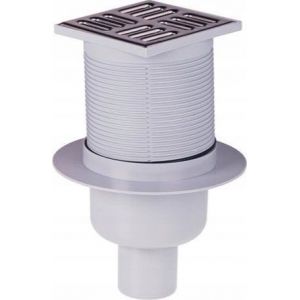 Alcadrain Douchegoten - Siphon De Sol 105x105 Mm, Diam&egrave;tre 50 Mm, Arr&ecirc;t Des Odeurs D'Eau, Acier Inoxydable/plastique Apv2 - Neuf