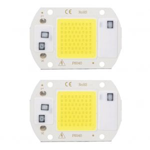 HJLIAN Lot de 2 puces LED COB integrees en aluminium haute luminosite, AC220V 20W (blanc) - Neuf