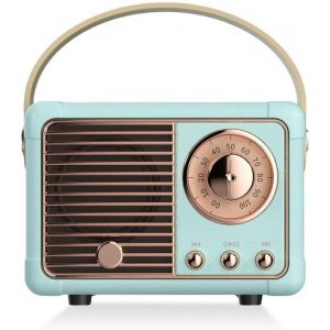 KALANKA-Poste Radio Vintage, Poste Radio Portable, Radio Vintage Bluetooth, Radio Bluetooth Vintage, Haut-Parleur Bluetooth Rétro Radio Convient pour Les Cuisines De La Maison Et du Bureau - Neuf