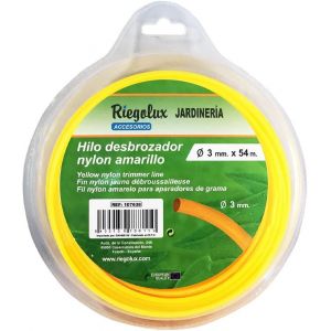 Fil de débroussailleuse en Nylon Rond,Jaune,3 mm x 54 m,Fil débroussailleuse pour Disque débroussailleuse,Fil en Nylon pour débroussailleuse,Jardin et extérieur - Neuf