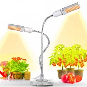 Lampe De Croissance Pour Plantes, Lampe Led Pour Plantes Horticoles, Idéale Pour Les Plantes D'intérieur, 2 Têtes - Neuf