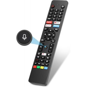 LETNERNY-Télécommande Vocale Rm-C3250 Rmc3250 Compatible Avec Jvc Smart 4K Uhd Ultra Hd Hdr Led Lcd Tv Avec Netflix, Youtube, Prime Video Et Google Play Boutons Lt-32Ca690 (Avec Recherche Vocale) - Neuf