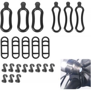 20 Pièces Sangle Caoutchouc Pour Vélo Sangle,Bandes En Silicone Pour Éclairage De Vélo,Bande Élastique En Silicone Pour Vélo,Led,Compteur Kilométrique,Gps,Haut-Parleur - Neuf