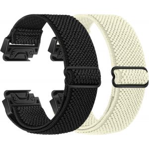 Lot De 2 Bracelets De Montre &Eacute;lastiques Pour Garmin Fenix 8 43 Mm/Epix Pro 42 Mm, Fenix 7S/6S/5S/Instinct 2S/D2 Delta S, Quickfit 20 Mm, Bracelets De Montre De Sport En Nylon Pour Homme Et Femme - Neuf