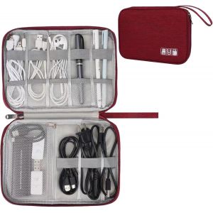Sac &Eacute;lectronique Multifonctionnel Sac C&acirc;ble Portable &Eacute;tanche Pochette Rangement Accessoires Sacoche Organisateur Universelle Pour Cl&eacute; Usb, Carte M&eacute;moire, Chargeur, Power Bank,1 Paquet - Neuf