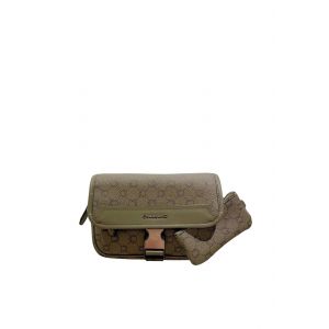 Mini-Sacoche Chabrand Toile Enduite Cuir 85056470 - Olive - Neuf