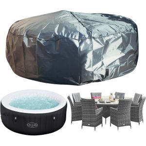 Ulteronixshop-Housse De Protection Ronde, &Eacute;lastique Et Respirante De Qualit&eacute; Pour Meubles De Jardin,Circulaire Table Ronde 4-6 Si&egrave;ges, 1,9 M - Neuf