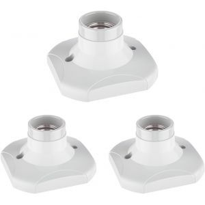 Kal-3 Pièces Plafonnier/Douille De Lampe Elektra, Porcelaine, Blanc, 1x E27 Max. 60w - Neuf