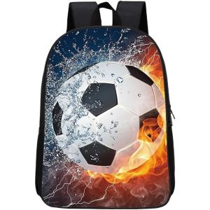 KALSC-Sac D'École De Football,Football Sac À Dos,Sac À Dos De Football 16 Pouces-Design Ergonomique Pour Adolescents Pour Livres Et Fournitures Scolaires - Neuf