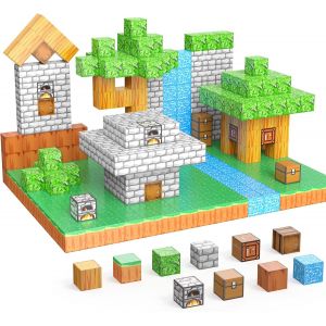 Magnetic Constructions Blocks,STEM Montessori Sensory Magnetic Toys Gifts for Boys Girls from 3 Years,Fidget Construction Toys - Neuf