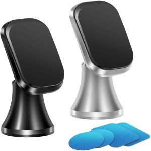 2025 Support Telephone Voiture Aimant&eacute; 2 pi&egrave;ces, 4 N52 Aimants Puissants Support Voiture Universel, Double 360 Degr&eacute;s Rotation Support Phone pour iPhone Samsung, Huawei Android Smartphone - Neuf