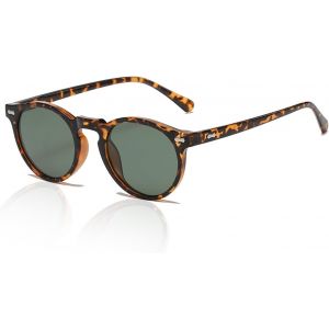 Lunettes de Soleil Polarisées pour Hommes Femmes Rétro Ronde Acétate Cadre Protection UV400 - Neuf