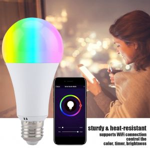 Hjlian Ampoule Led Multicolore Rgb-Cw A Culot E27, Eclairage Wi-Fi, Commande Vocale (11 W) - Neuf