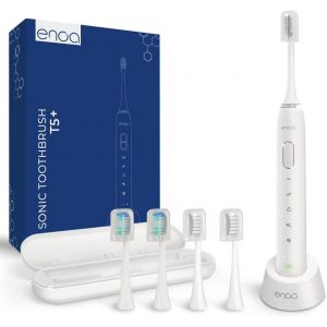 Kyaoayo-À Dent Électrique Rechargeable, 3 Niveaux D'intensité, 5 Programmes, Minuterie Intelligente, Ipx7 Étanche, Étui De Voyage, 5 Têtes De Remplacement - Neuf