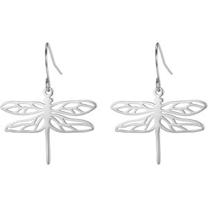 Chenquansarl-Boucles D'oreilles De Libellule En Acier Inoxydable Boucles D'oreilles Pendantes D'elfes Volants Bijoux Pour Femme Charmante - Neuf