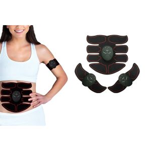 Ceinture D'&eacute;lectrostimulation Musculaire Portable Pour L'entra&icirc;nement Abdominal Et Corporel, 6 Modes, 9 Intensit&eacute;s, Piles Non Incluses - Neuf