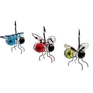 Guirlandes Lumineuses Solaires Suspendues En Forme D'animaux - Papillon, Abeille, Scarab&eacute;e - Lot De 3 - Neuf