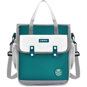 3 en 1 Sac bandoulière Sac à Dos Enfant Sac à Main Cartables Scolaires Cartable Sac à Dos de Blocage des Couleurs Style Britannique Sacs à Dos Loisir Garçon Filles Sac d'école Gris Vert - Neuf