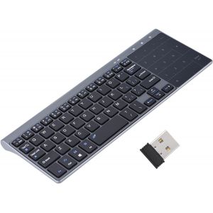 LETNERNY-Clavier Sans Fil 2.4G, Mini Clavier Portable Universel Avec Pavé Tactile Sensible Pour Pc/Ordinateur Portable/Tv Box - Neuf