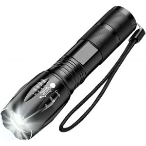 1/2/3 Pack Super Bright LED Flashlights, 5 Focus Modes Adjustable Waterproof and Lightweight Flashlight for Camping, Home, Emergency, Hiking, Outdoors (Pack of 1) - Neuf