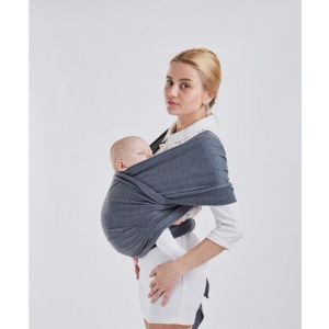 Porte-Bébé Facile À Enfiler (Gris/Gris) - Porte-Bébé Multifonction Pour Nouveau-Né Jusqu'à 16 Kg - Écharpe Mains Libres - Couverture De Portage - Neuf