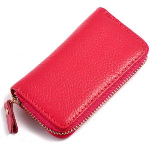 &Eacute;tui &agrave; Cl&eacute;s en Cuir Porte-Cartes Cas Cl&eacute;Pochette Porte Cles 11.5 * 6.5 * 2.2 cm Porte-Monnaie Sac &agrave; Poche S&eacute;curit&eacute; avec 6 Crochets Pochette pour Homme Femme (Rose) - Neuf