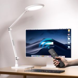 Subzonal-Lampe De Bureau Led, Lampe De Jour Pour Bureau Pour Vid&eacute;oconf&eacute;rences, Dimmable Avec 4 Modes De Couleur, Lumi&egrave;re Vid&eacute;o De 18w, Lampe De Travail Respectueuse Des Yeux Pour Le T&eacute;l&eacute;travail Et Le - Neuf