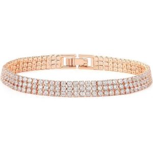 Eryi-Bracelet Femme Argent Cristal Zirconium Bracelet Jonc Femme Or Bijoux Cadeau Femme Anniversaire Amitie Maman Personnalisé Bracelets Silver - Neuf