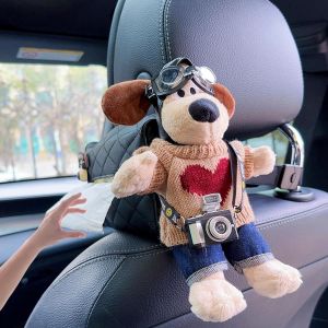 ERYI-Boîte À Mouchoirs De Voiture, Porte-Papier De Soie Mignon Serviette En Peluche Style Anime Porte-Mouchoirs Suspendu Pour Voiture De Bureau, Pour Décoration Maison, Chambre Ou De Voiture - Neuf