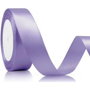 Ruban Cadeau De Satin 22 M De Long,20 Mm De Large,Violet P&acirc;le,Pour Mariage,Travaux Manuels Et Emballage Cadeau,D&eacute;coration De Mariage (Violet P&acirc;le) - Neuf