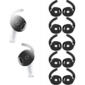 Umvowuxa Crochets d'oreille pour AirPods 4e génération (2024), coques d'écouteurs de sport en silicone antidérapant à bout aile pour Airpods 4, coque pour Airpods 4 (5 paires/noir) - Neuf