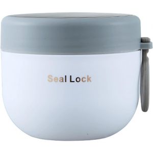 Muesli To-Go Cup 600ml Muesli Cup Yaourt-Cup Yaourt Peut &Eacute;tanche Salad To-Go Cup Porridge Pp Lunch Box Lunch Pot To Go & Pliant Cuill&egrave;re Pour Chaque Petit D&eacute;jeuner Vert - Neuf