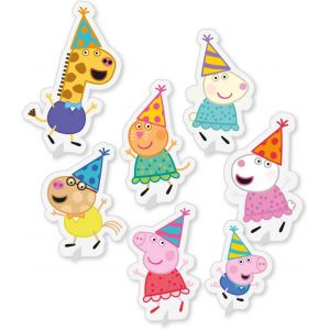 Peppa Pig 9918342 Lot De 8 Décorations De Table D'Anniversaire Pour Enfants Avec Dispersions Et Personnages Debout[Z2527] - Neuf