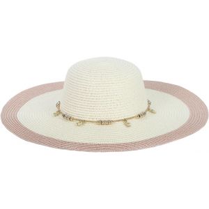 Chapeau De Paille De Soleil De Plage Pour Femmes Avec Mentonnière,Disquette Upf50 Chapeaux D¿Été Pliables À Large Bord Pour Voyage,Vacances,Plein Air.[Z1577] - Neuf