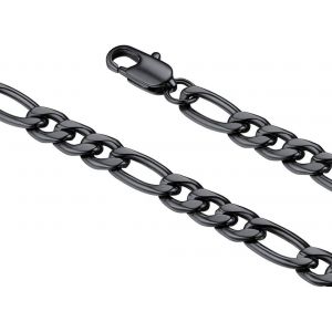 Kal-3mm/5mm/8mm Maille Figaro 3 En 1,Collier Or 40-80cm Chaine Figaro Homme Pour Pendentif, Chaine Collier Acier Inoxydable Pour Homme Lui - Neuf