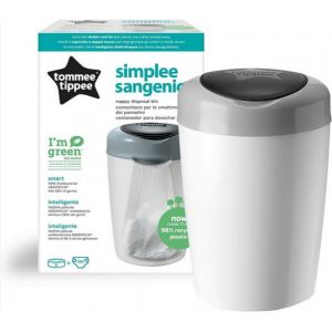 Tommee Tippee Simplee Sangenic Nappy Disposal Bin Grey - Neuf